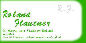 roland flautner business card